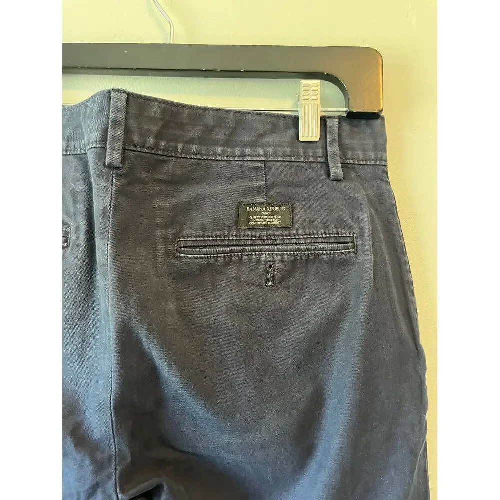 Men's Banana Republic Navy Fulton Chino Slacks